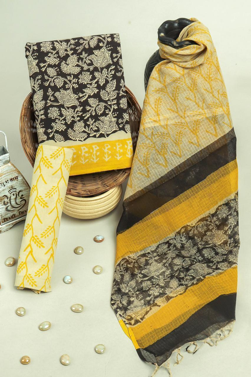 Kota Doriya Dupatta Cotton Suit Set