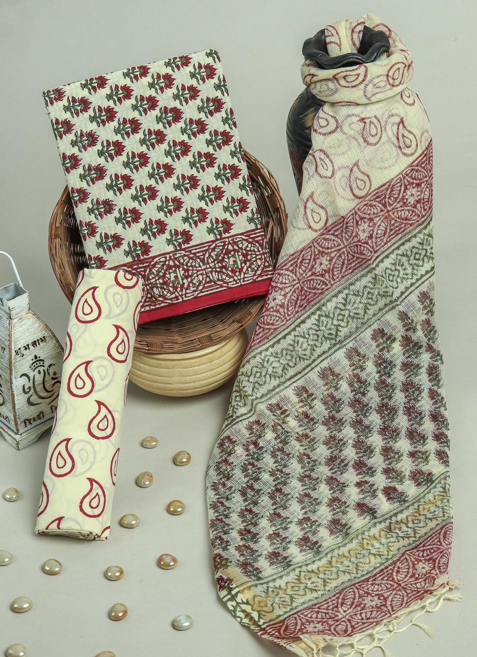 Kota Doriya Dupatta Cotton Suit Set