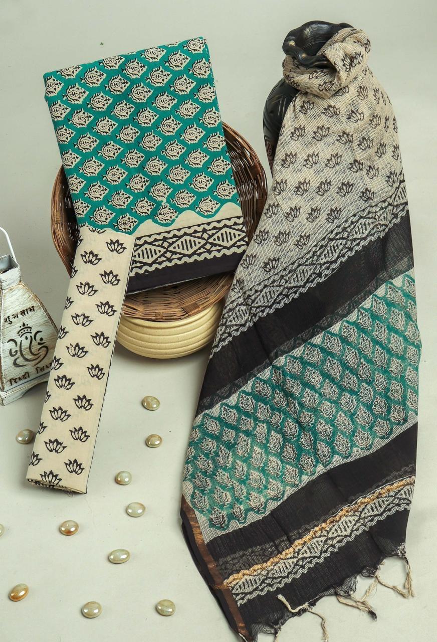 Kota Doriya Dupatta Cotton Suit Set