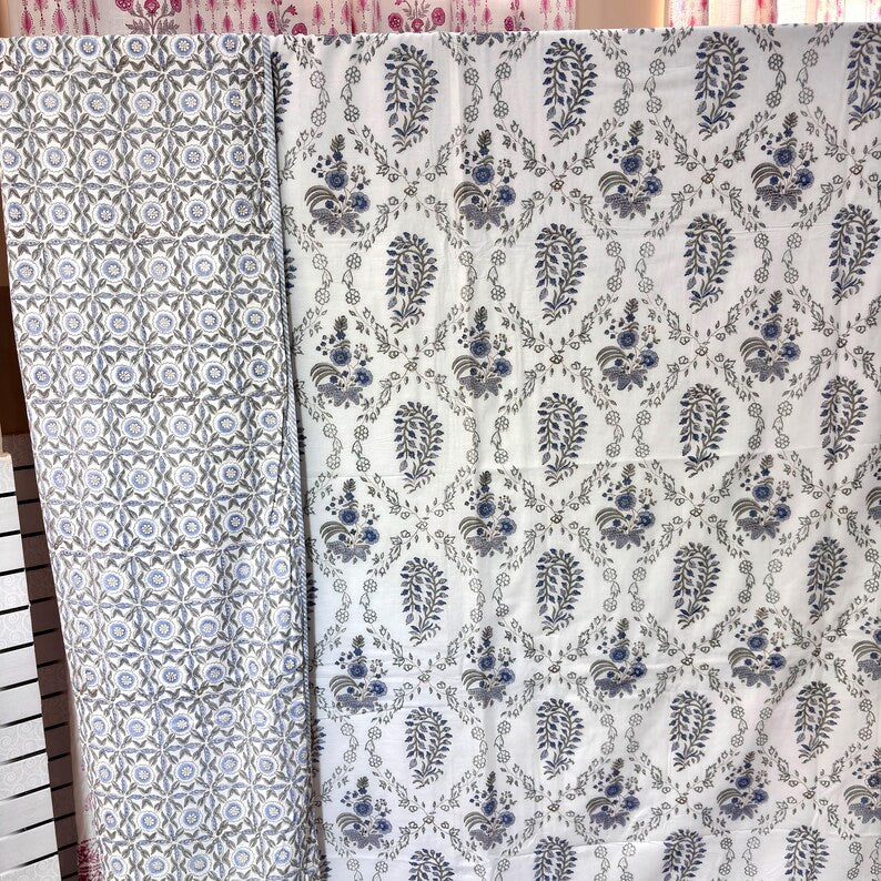 Lightweight Hand Block Print Dohar - Reversible Mulmul Cotton