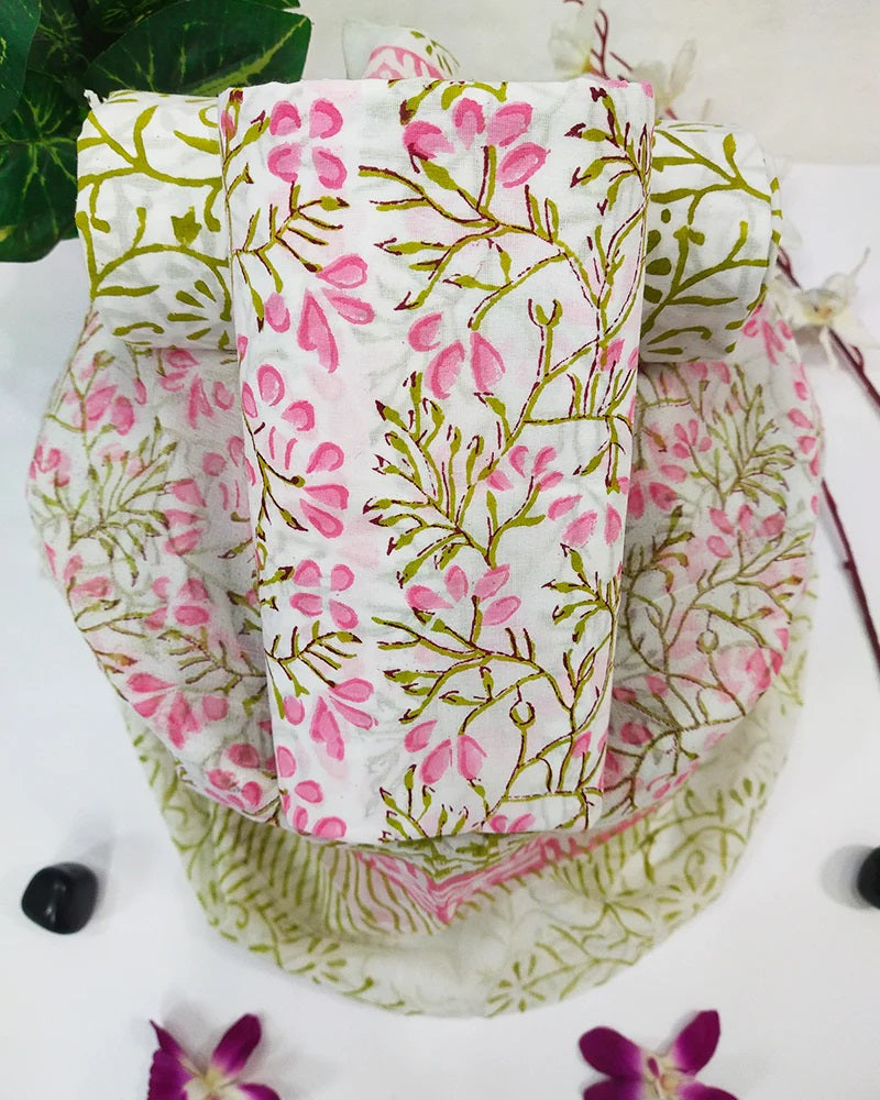 Cotton Suit with Chiffon Dupatta