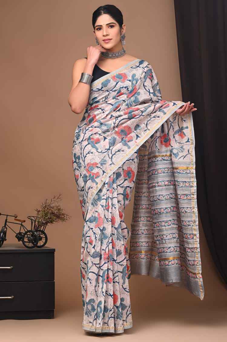 Golden Border Setsanganeri print sarees