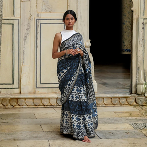 Indigo Print Sarees