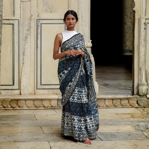 Indigo Print Sarees