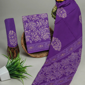 Cotton Suits with Chiffon Dupatta