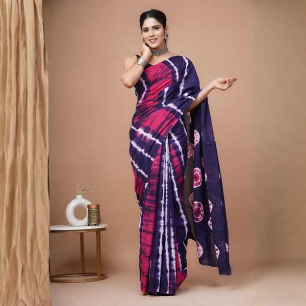 Indigo Print Sarees