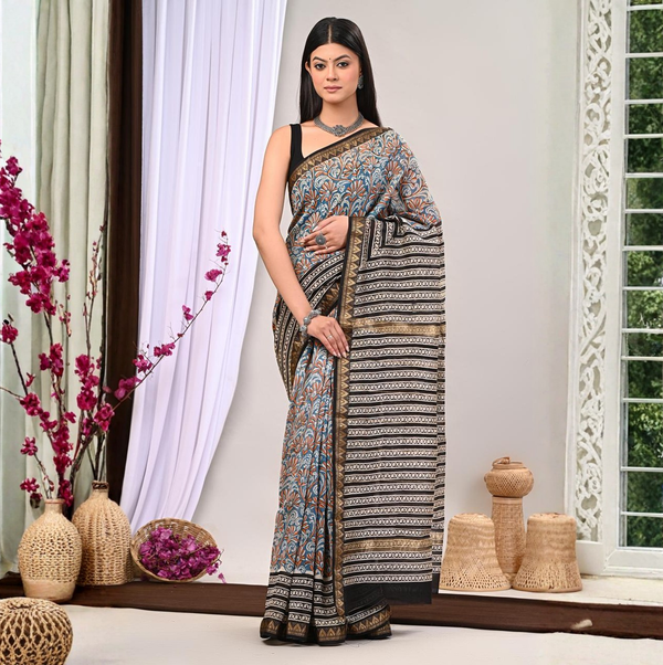 Ajrak Print Sarees