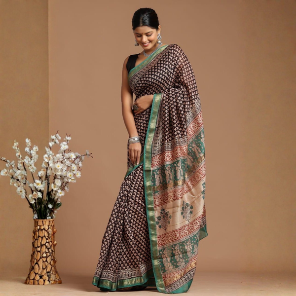 Bagru Print Sarees