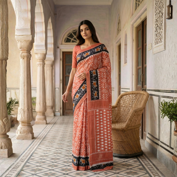 Ikat Print Sarees