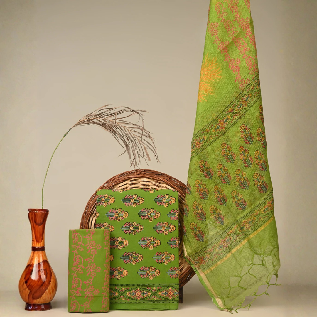 Cotton Suit With Kota Doriya Dupatta