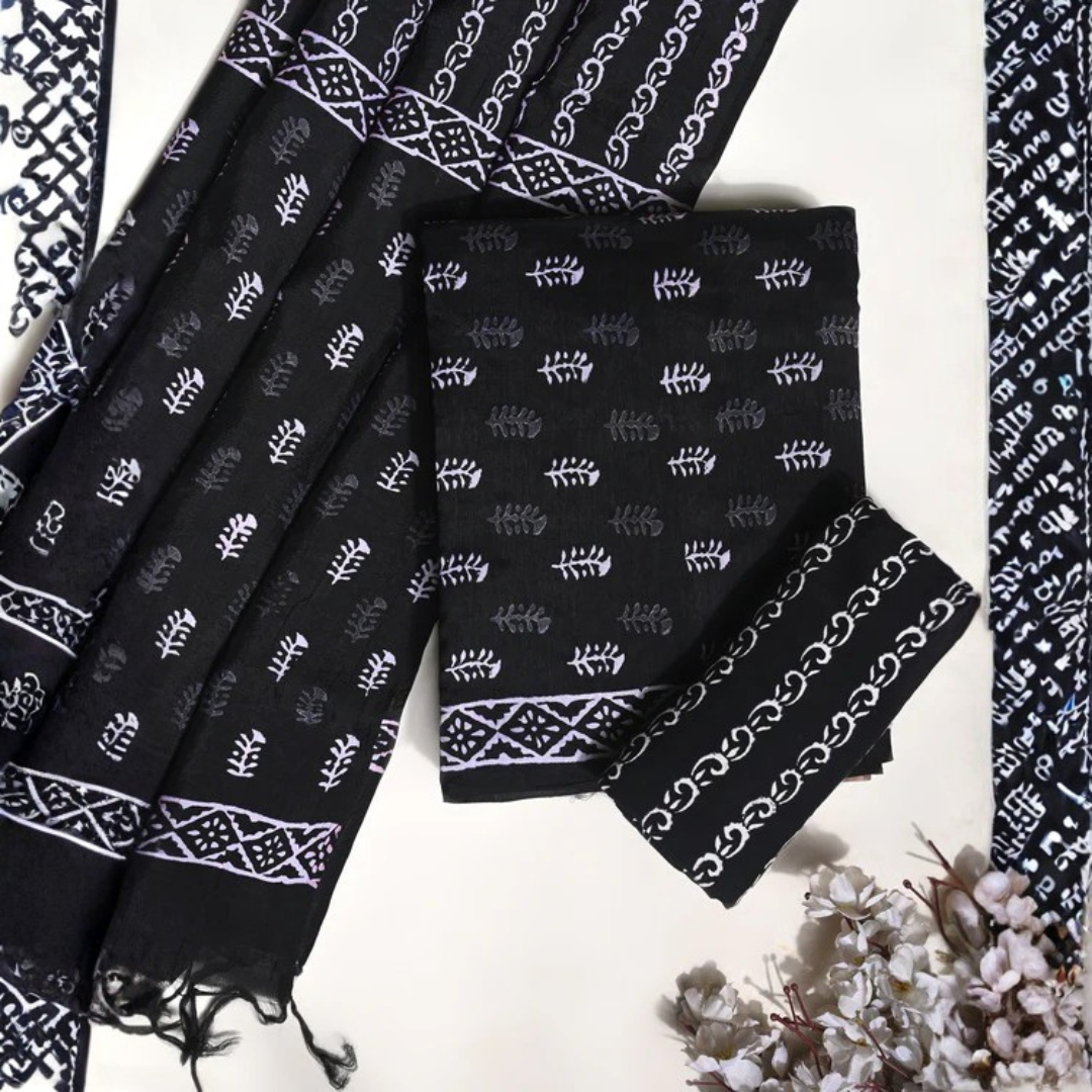 Cotton Suit Top And Bottom Set