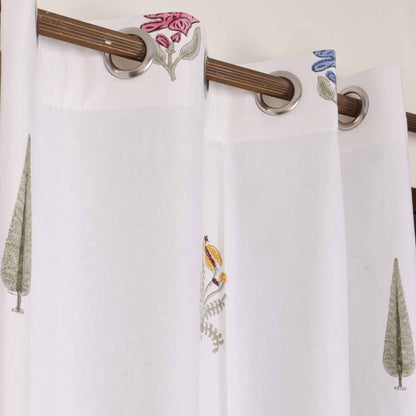 Mughal Garden hand block printed curtains - Heritagewear