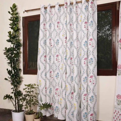 Nargis hand block printed curtains - Heritagewear