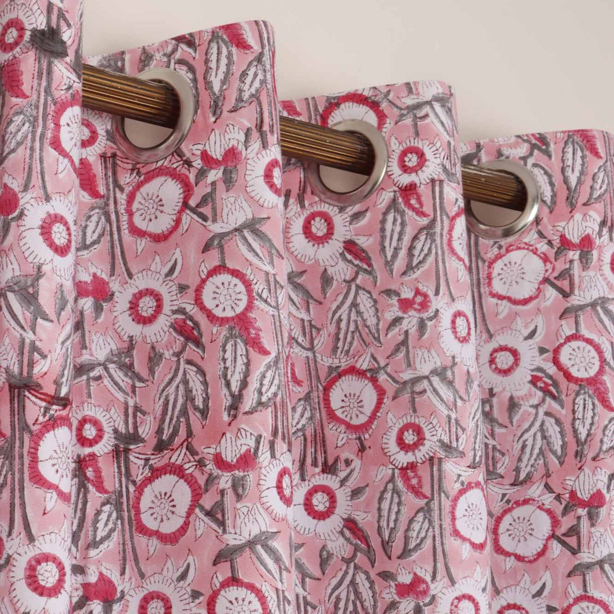 Mallika hand block printed curtains - Heritagewear