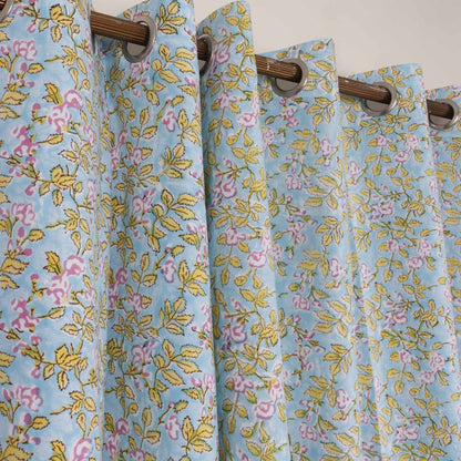 Sadabahaar hand block printed curtains - Heritagewear