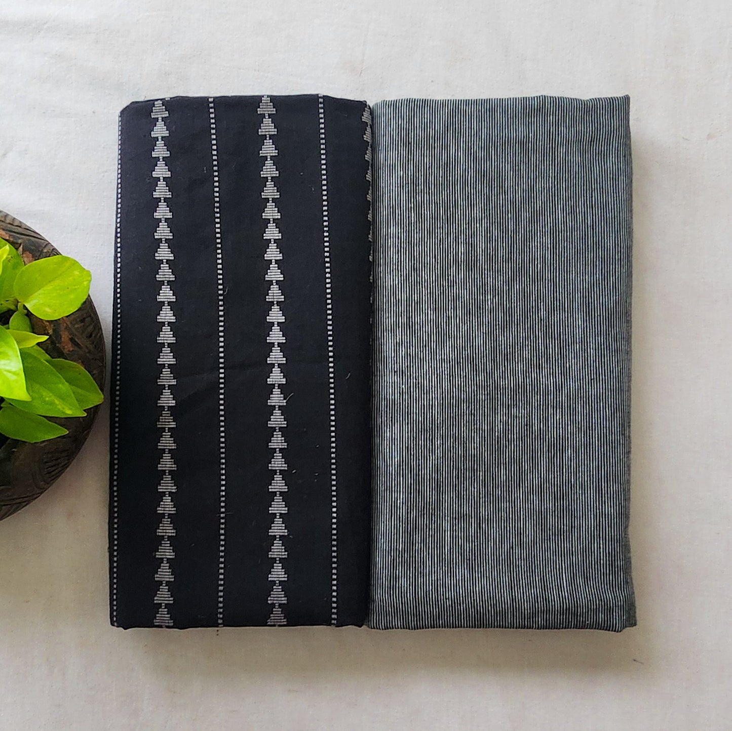 Pure Cotton Handloom Black Top Bottom Combo