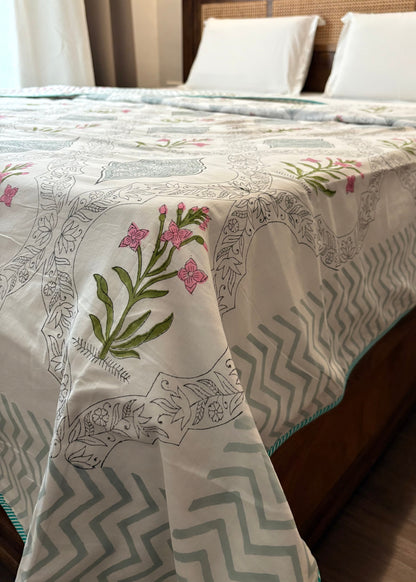 Mehzica reversible Mulmul cotton dohar - Heritagewear