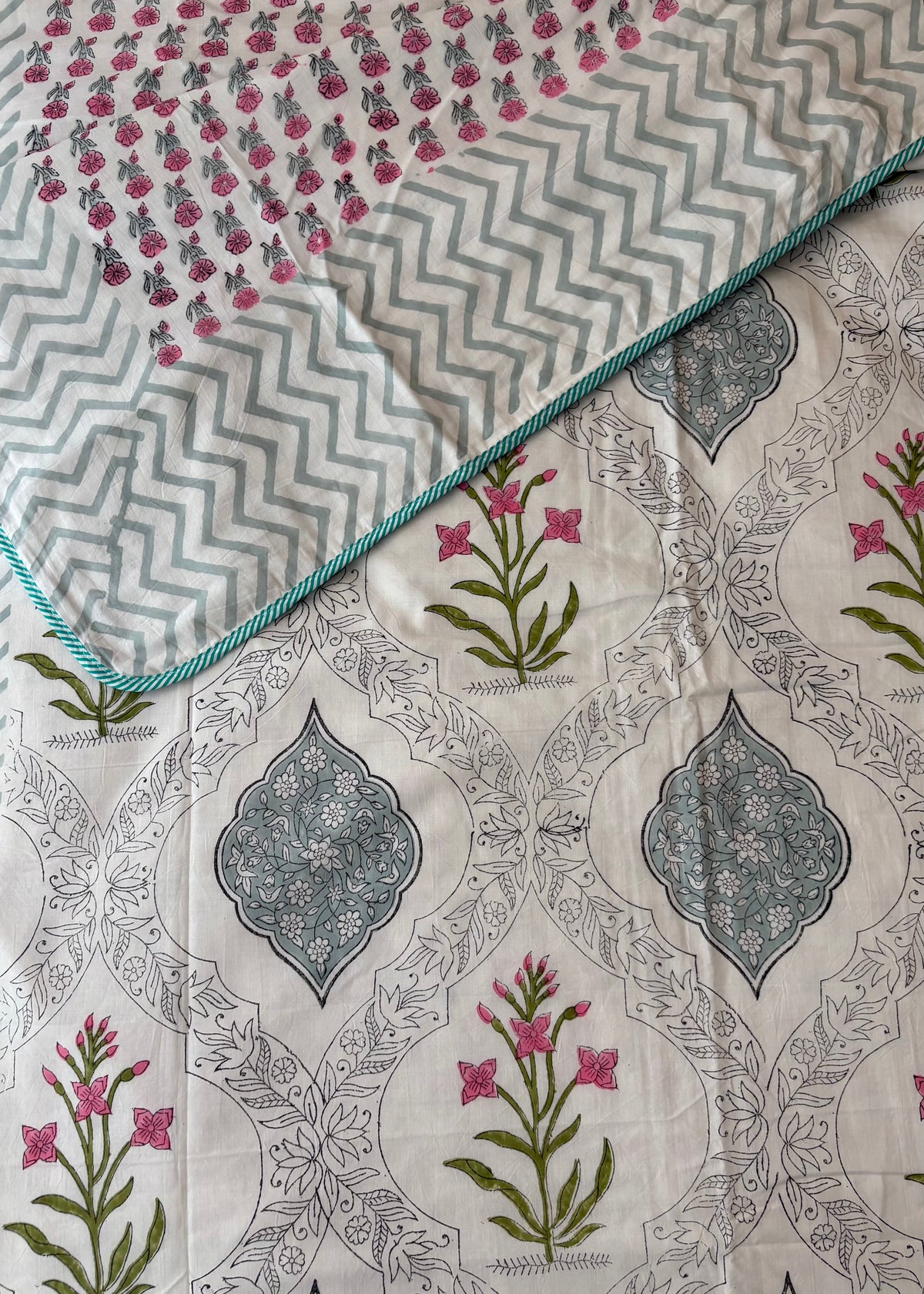Mehzica reversible Mulmul cotton dohar - Heritagewear