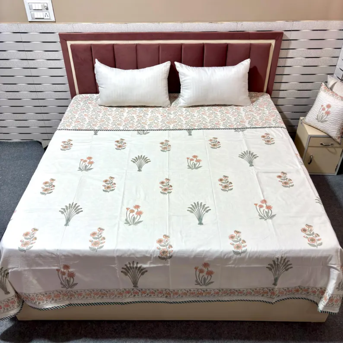 Reversible Floral Printed Lightweight Cotton Dohar