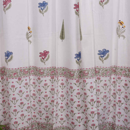 Mughal Garden hand block printed curtains - Heritagewear