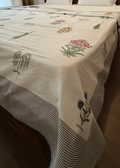 Ruhani reversible Mulmul cotton dohar - Heritagewear