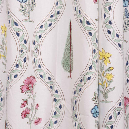 Nargis hand block printed curtains - Heritagewear