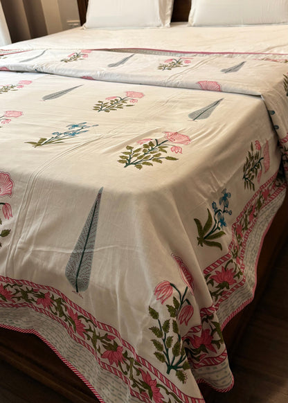 Heritage reversible Mulmul cotton dohar - Heritagewear