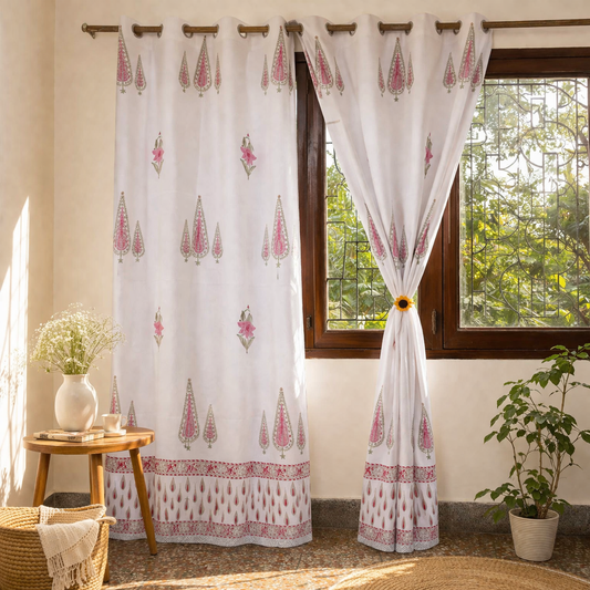 Madhu hand block printed curtains - Heritagewear