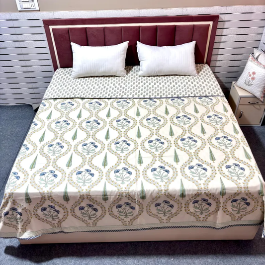 Jaipuri Lightweight Breathable Cotton AC Dohar