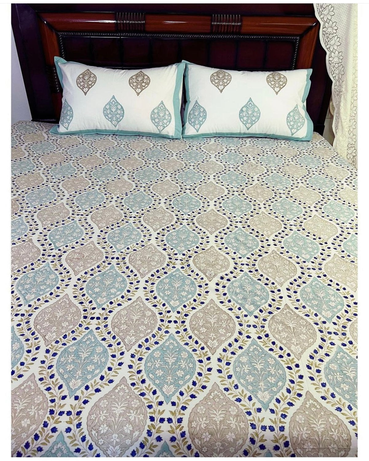 Jaipur Jewel cotton bedsheet set - Heritagewear