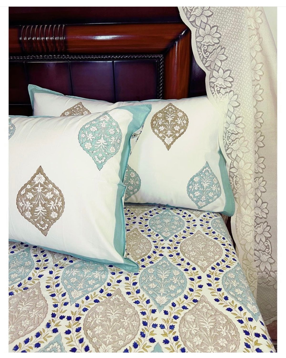 Jaipur Jewel cotton bedsheet set - Heritagewear