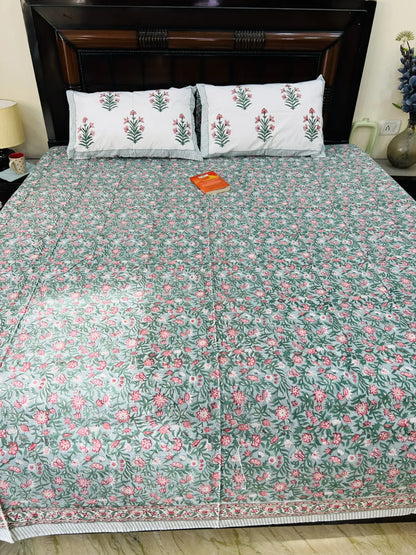 Bagh-e-Gulzar cotton bedsheet set - Heritagewear