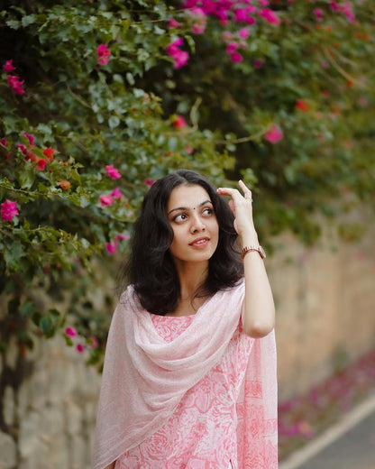 Cotton Suit with Chiffon Dupatta