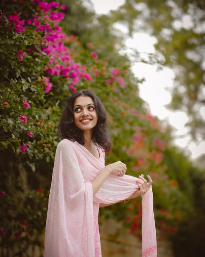 Cotton Suit with Chiffon Dupatta