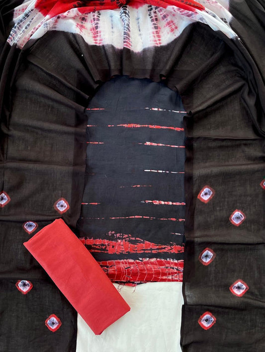 Ethnic Cotton Suit Fabric with Cotton Dupatta