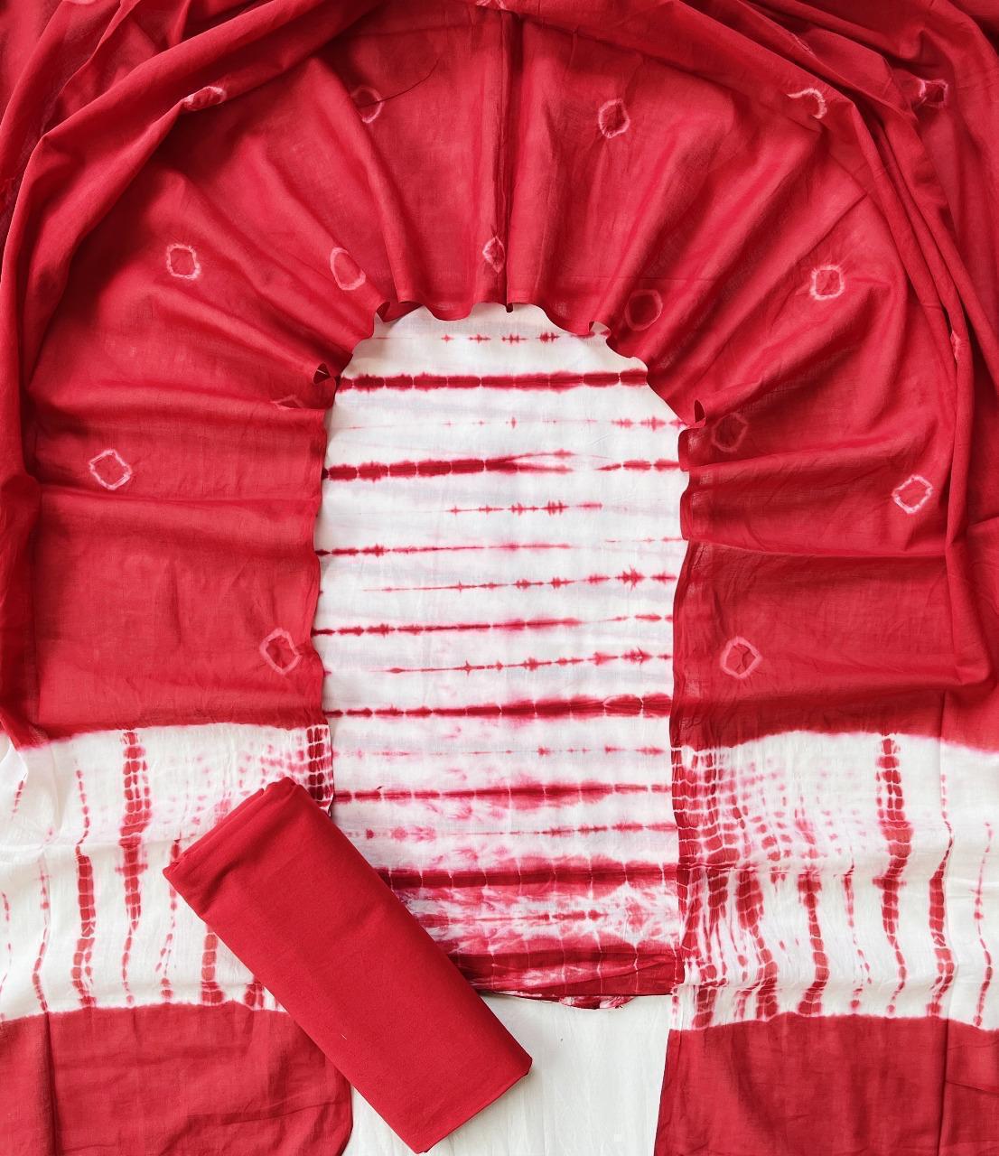 Ethnic Cotton Suit Fabric with Cotton Dupatta