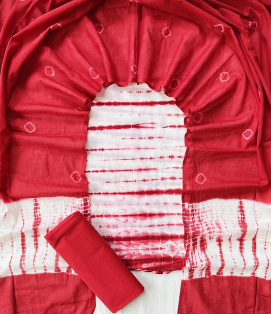 Ethnic Cotton Suit Fabric with Cotton Dupatta