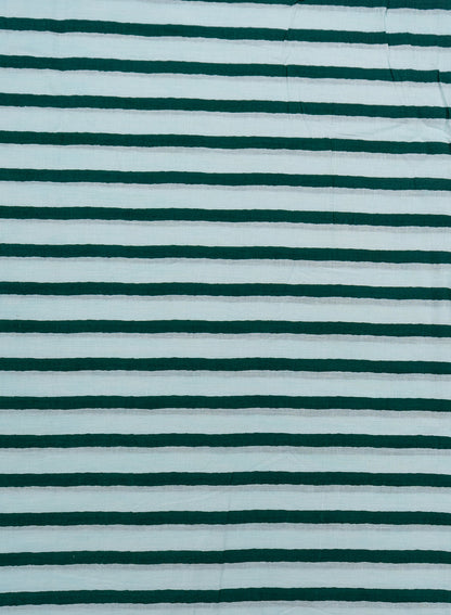 Pure Cotton Cambric Mix And Match Dark Green Color Block Print Fabric.