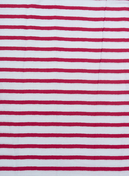 Pure Cotton Cambric Mix And Match Dark Pink Color Block Print Fabric.