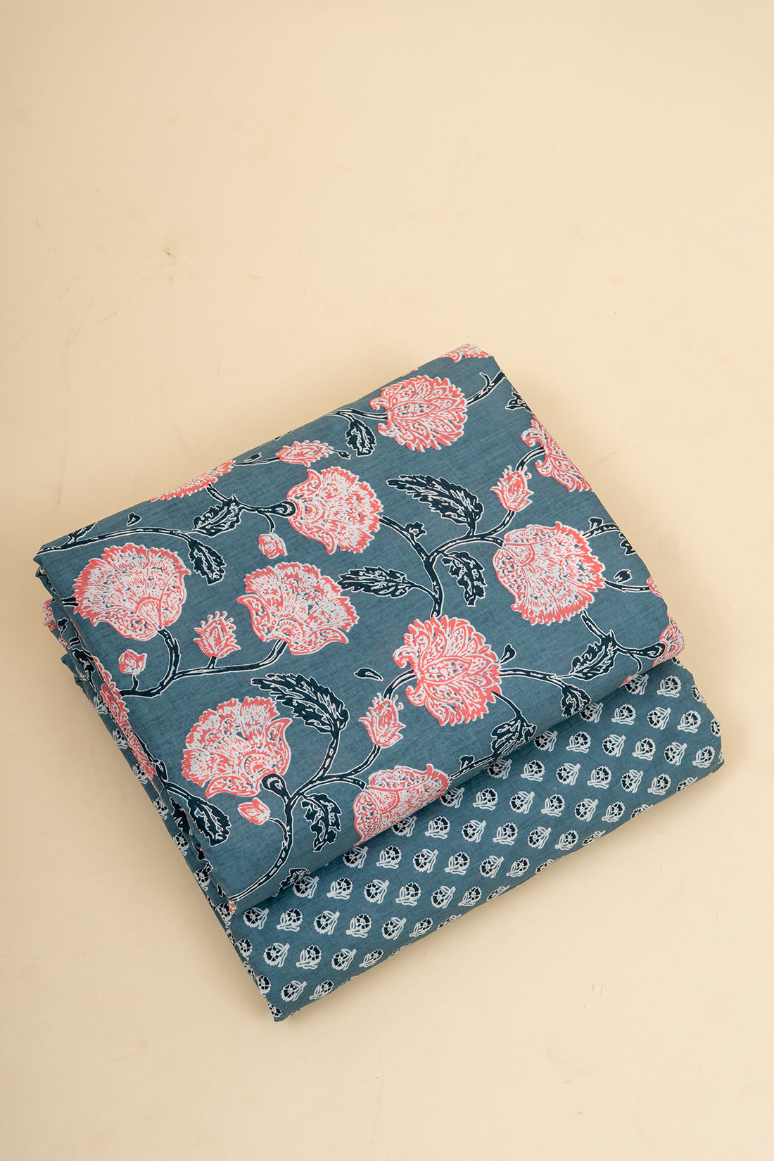 Pure Cotton Cambric Mix And Match Shades Of Grey Color Block Print Fabric.