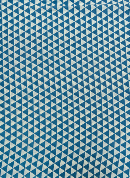 Pure Cotton Cambric Mix And Match With Dupatta Blue Color Screen Print Fabric.