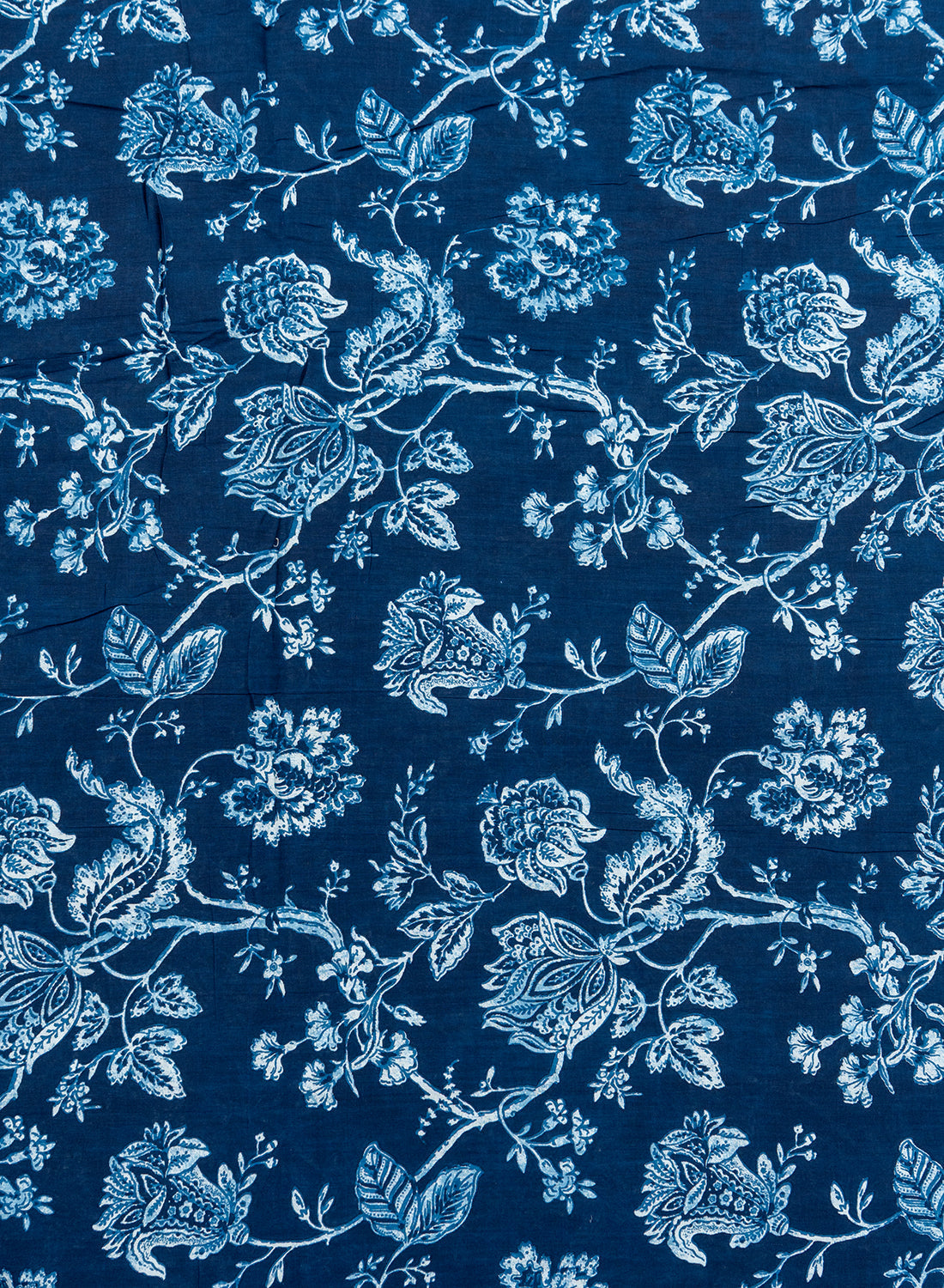 Pure Cotton Cambric Mix And Match Navy Blue Color Block Print Fabric.