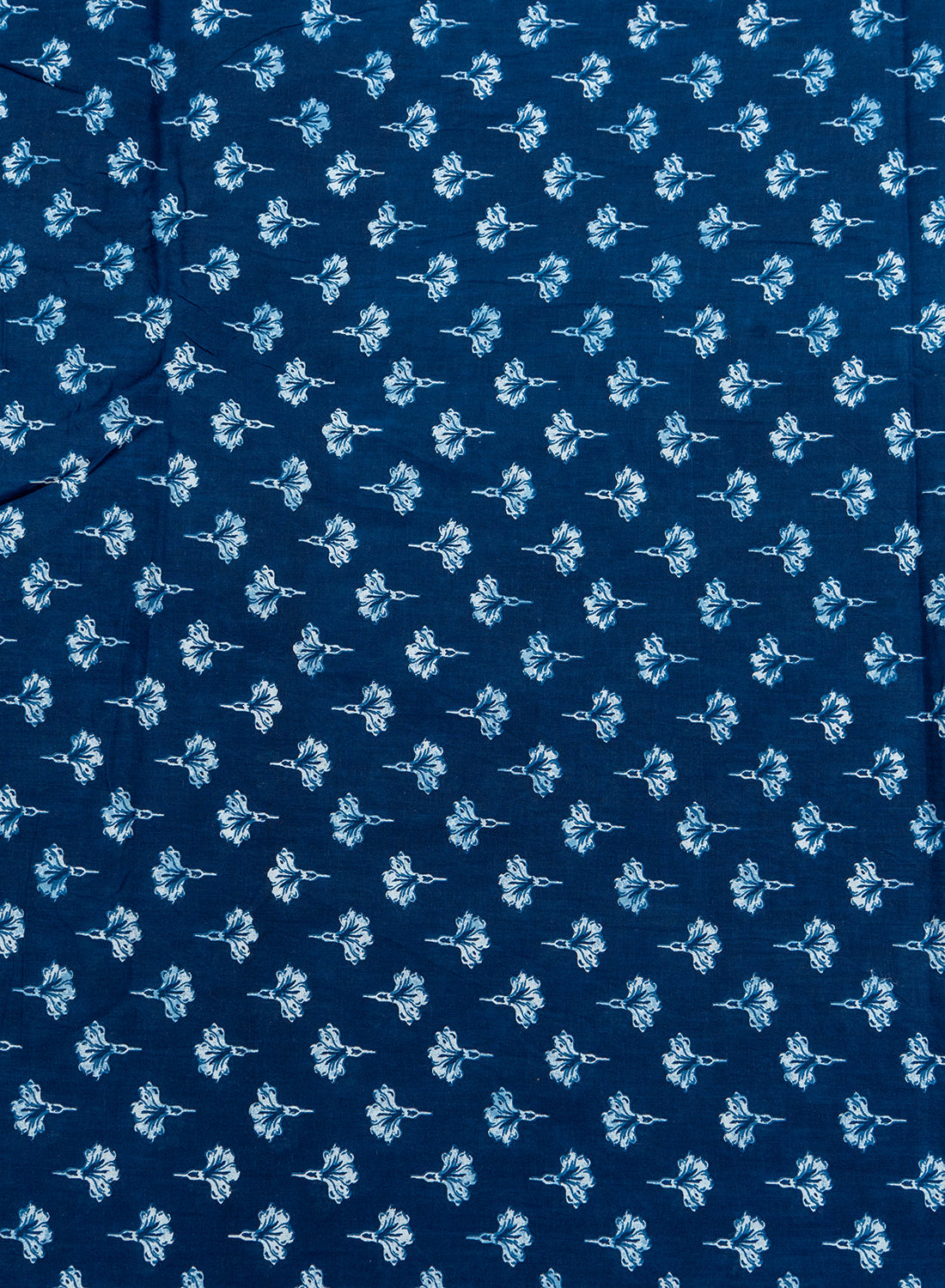 Pure Cotton Cambric Mix And Match Navy Blue Color Block Print Fabric.