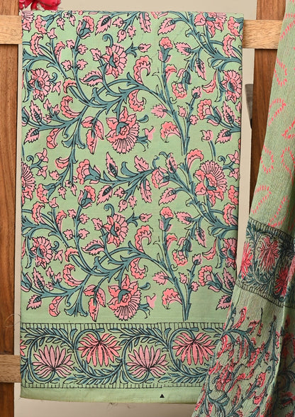 Cotton Suit with Chiffon Dupatta