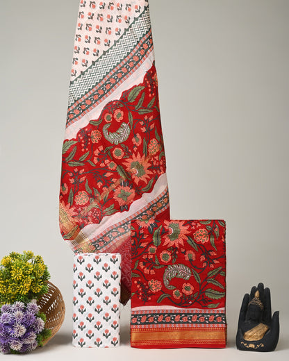 Maheshwari Silk Suit Set