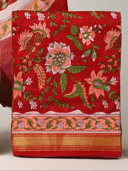 Maheshwari Silk Suit Set