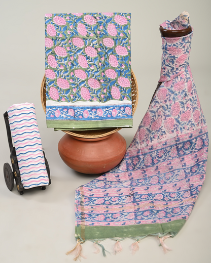 Cotton Suit with Chanderi Dupatta