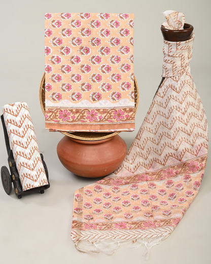 Cotton Suit with Chanderi Dupatta