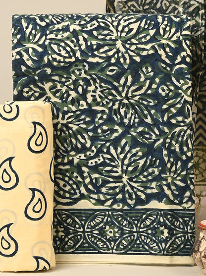 Cotton Suit with Chanderi Dupatta