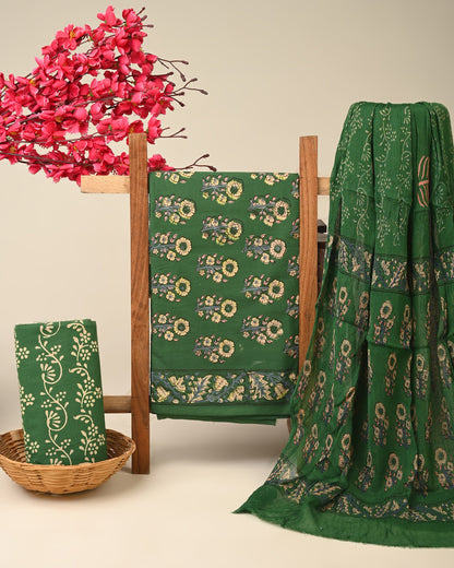 Cotton Suit with Chiffon Dupatta